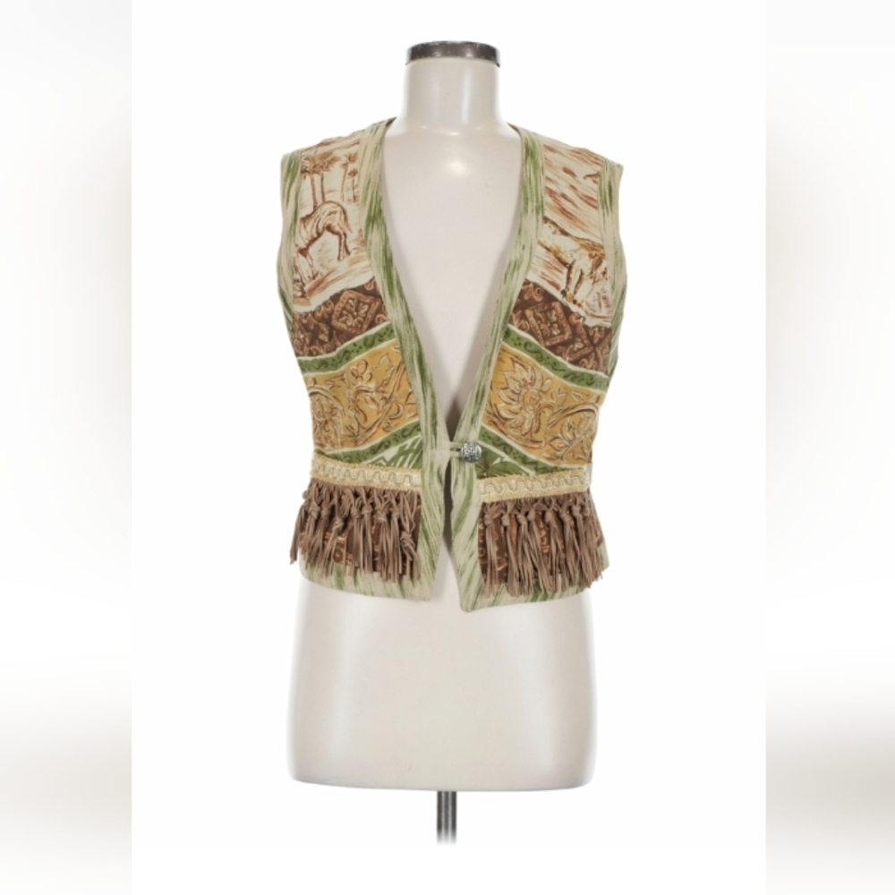 Howard Wolf Decorative Rayon Vest Size 8 Good Condition
